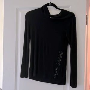 EEUC ribbed hooded long sleeve Pure Barre by Splits59 top, size medium.